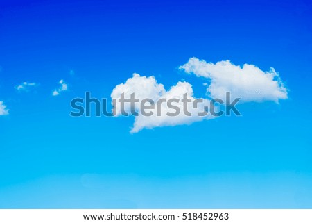 Clouds and clear blue sky
