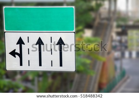 Traffic sign blank,Blank road sign on highway