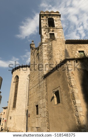 Girona (Gerona, Catalunya, Spain): gothic church of Sant Feliu, exterior