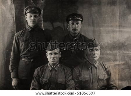  four young man is in an army form