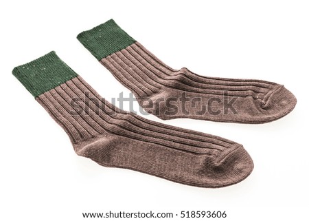 Pair of socks for clothing isolated on white background