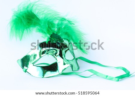 Brazilian Carnaval mask isolated on white