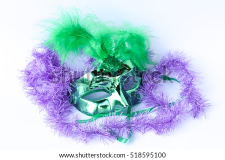 Brazilian Carnaval mask isolated on white