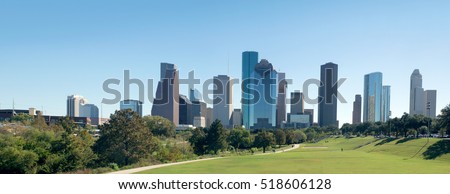 Panorama Center Houston, Downtown in the day. Texas, United States