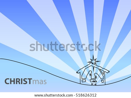 jesus born on christmas day, the family graphic vector