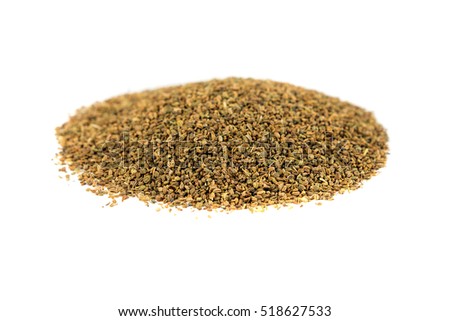 Pile of celery seeds isolated on white background