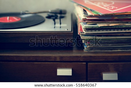 Vinyl Music Melody Leisure Rest Rhythm Concept Royalty-Free Stock Photo #518640367