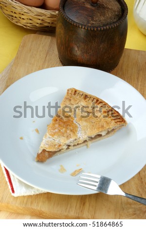 fresh home made apple pie on a plate