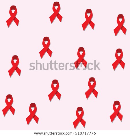Red Awareness Ribbon vector background. Perfect for wallpapers, pattern fills, web page backgrounds, surface textures, textile. World AIDS Day. Stop AIDS