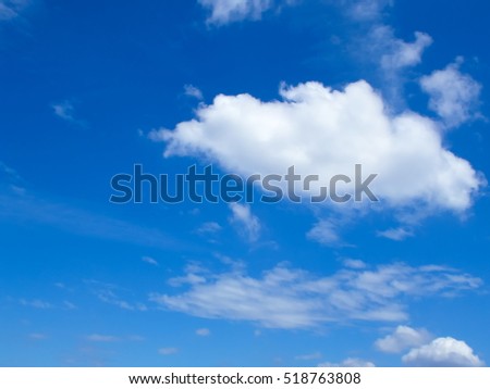 An image of cumulus cloud in autumn, Japan