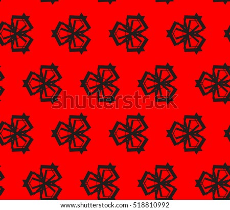 abstract geometric seamless pattern. vector. red and black