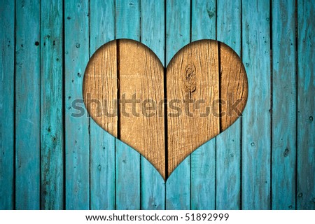 Wooden fence with heart