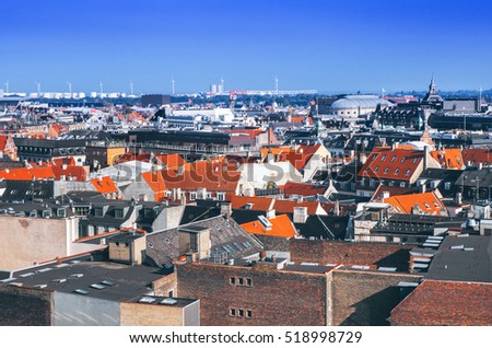 Roof View of Copenhagen, Denmark