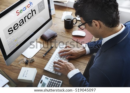 Search Engine Optimization Research Information Technology Concept