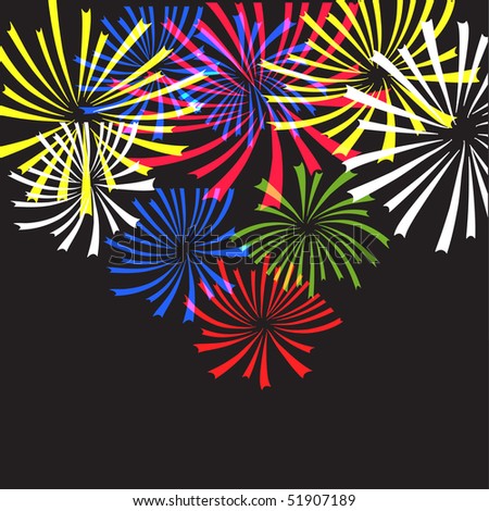 Fireworks. Vector illustration