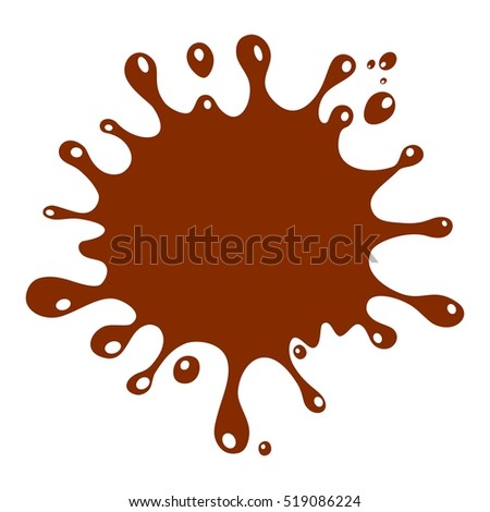 Background with Brown blot isolated on white. Vector illustration