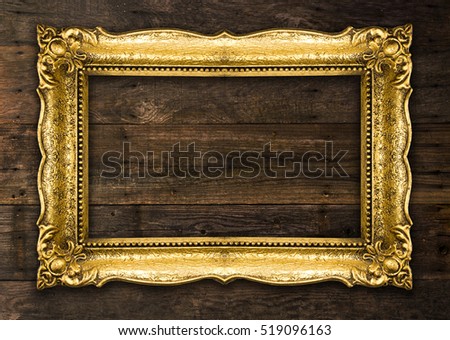 Old Picture Frame on wooden background