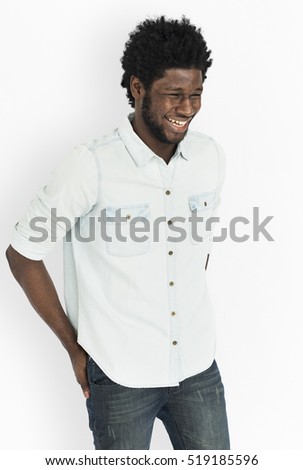 African Men Adult Smile Portrait Concept