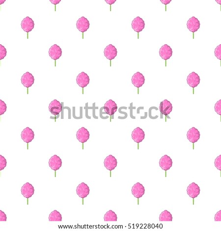 Cotton candy pattern. Cartoon illustration of cotton candy vector pattern for web