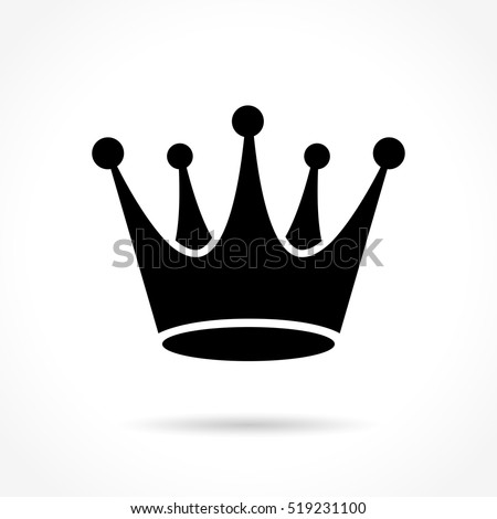 Illustration of crown icon on white background