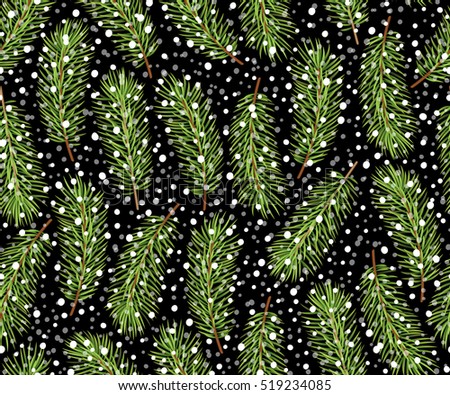 Holiday pattern. Christmas decoration. Christmas tree. Seamless background. Vector Illustration.
