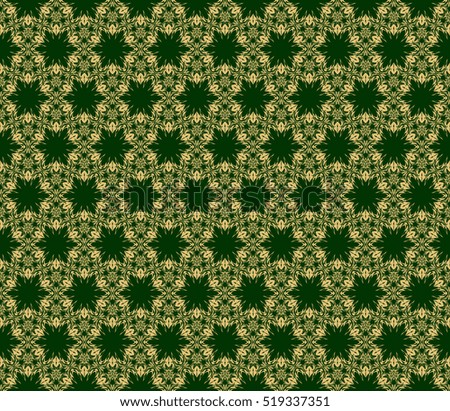 floral pattern of geometric elements. seamless pattern. green color. vector illustration.