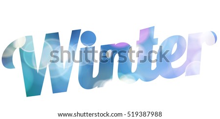 Hello Winter blue card. modern soft color background