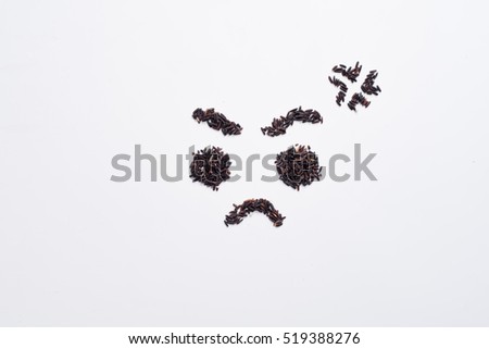 an angry face, emotional face isolated in white background. 