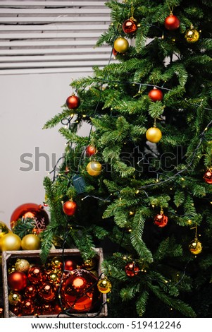 Christmas Decoration, Home interior, Winter Holiday, New Year accessories, Photo studio Decoration, Christmas room