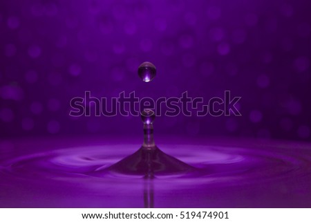 Drop in the fall of purple hue