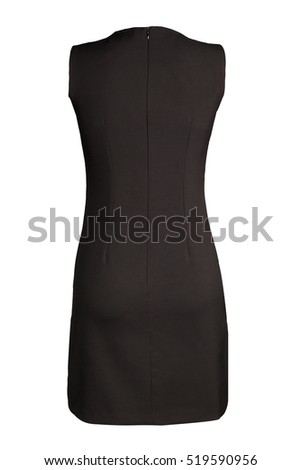  women's black  dress on a white background