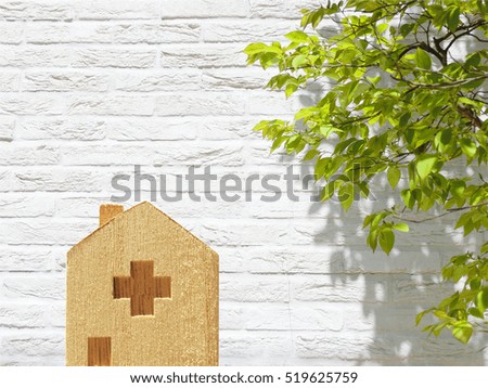 hospital with white wall