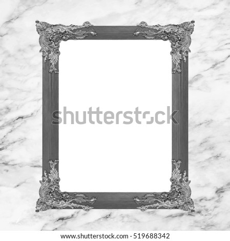 Beautiful black frame with marble background.