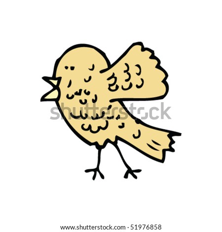 quirky drawing of a bird