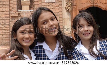 Preteen Catholic School Girls Royalty-Free Stock Photo #519848026