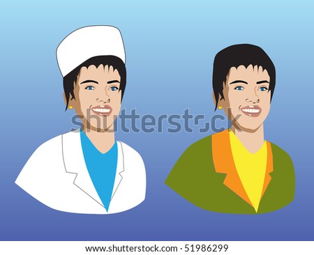 Young nurse with or without cap
