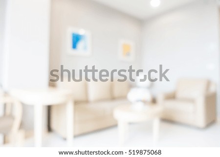 Abstract blur living room area interior for background