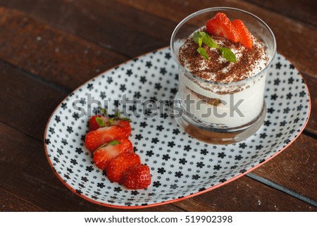 Restaurant food, Dessert on plate