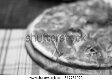 Blurred abstract background of pizza
