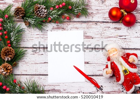 Background on Christmas or New Year fir tree, toys, snowman  a bright . Copy space for text. Design the layout template greeting  gift card, banner and so .