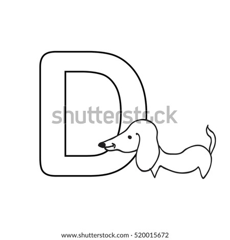 Baby  animals  alphabet  kids coloring  page
