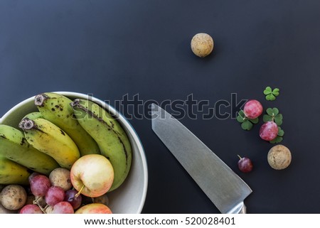 Deluxe food background. Food photography different fruits. Copy space. High resolution product