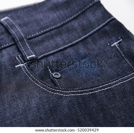 Jeans pocket. Denim background
