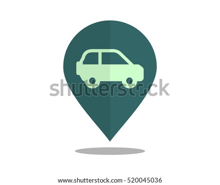 car marker pin path image vector icon logo