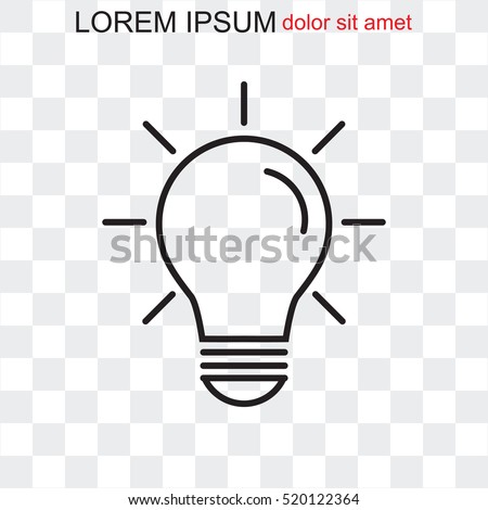 Line icon- bulb idea Royalty-Free Stock Photo #520122364