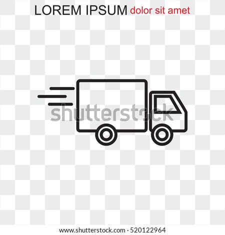 Line icon- delivery Royalty-Free Stock Photo #520122964
