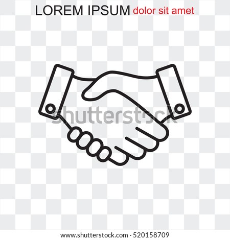 Line icon-   handshake Royalty-Free Stock Photo #520158709