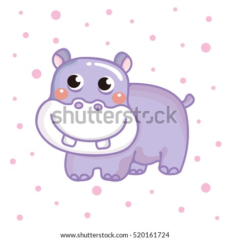 hippopotamus cartoon illustration