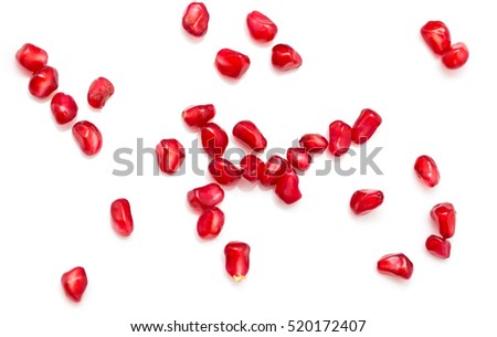 Pomegranate on a white background Royalty-Free Stock Photo #520172407