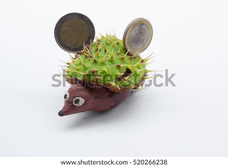 Hedgehog raising coins